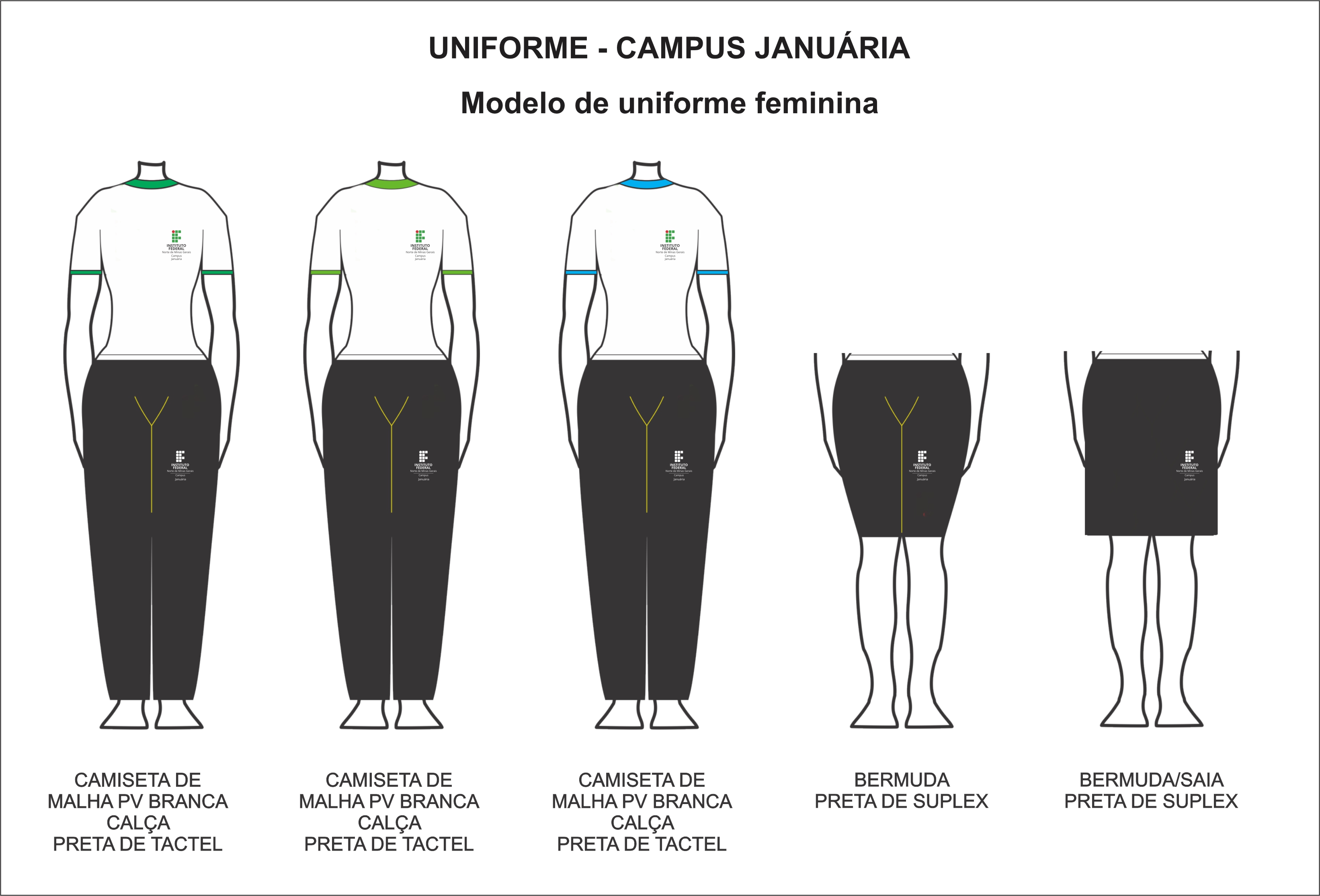 Modelo Uniforme campus Januaria Feminino