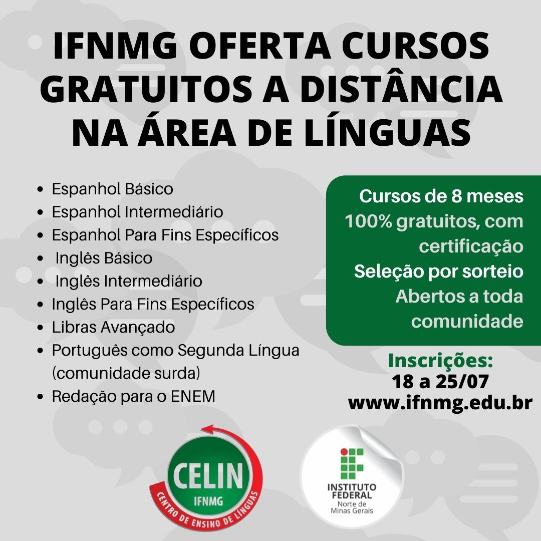 Com mais de 500 vagas, IFTM abre inscrições para cursos de idiomas