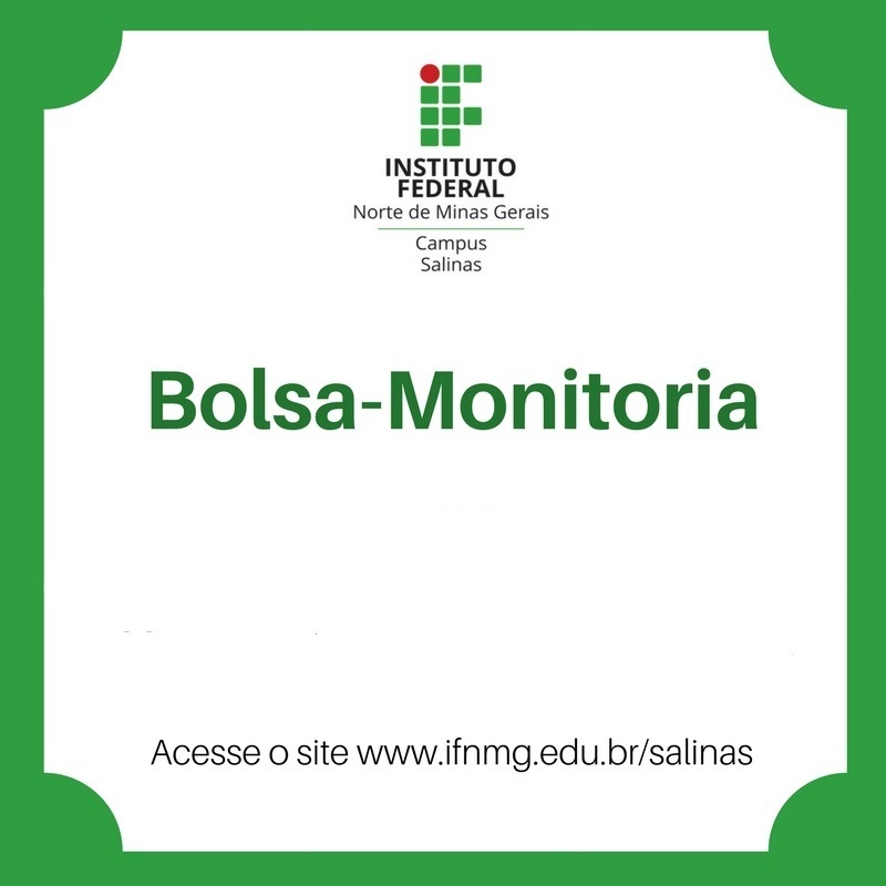 Bolsa Monitoria 2018 2